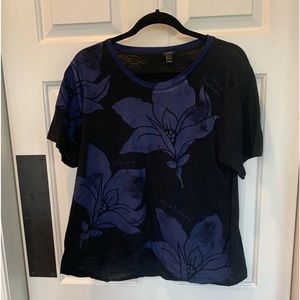 J.Crew navy and black swing tshirt